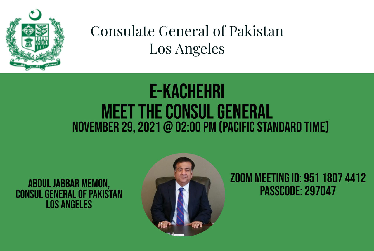 E-Kachehri: Meet the Consul General, November 29, 2021